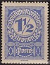 Austria - 1920 - Numbers - 1/2 H - Blue - Austria, Mercury - Scott J85 - 0